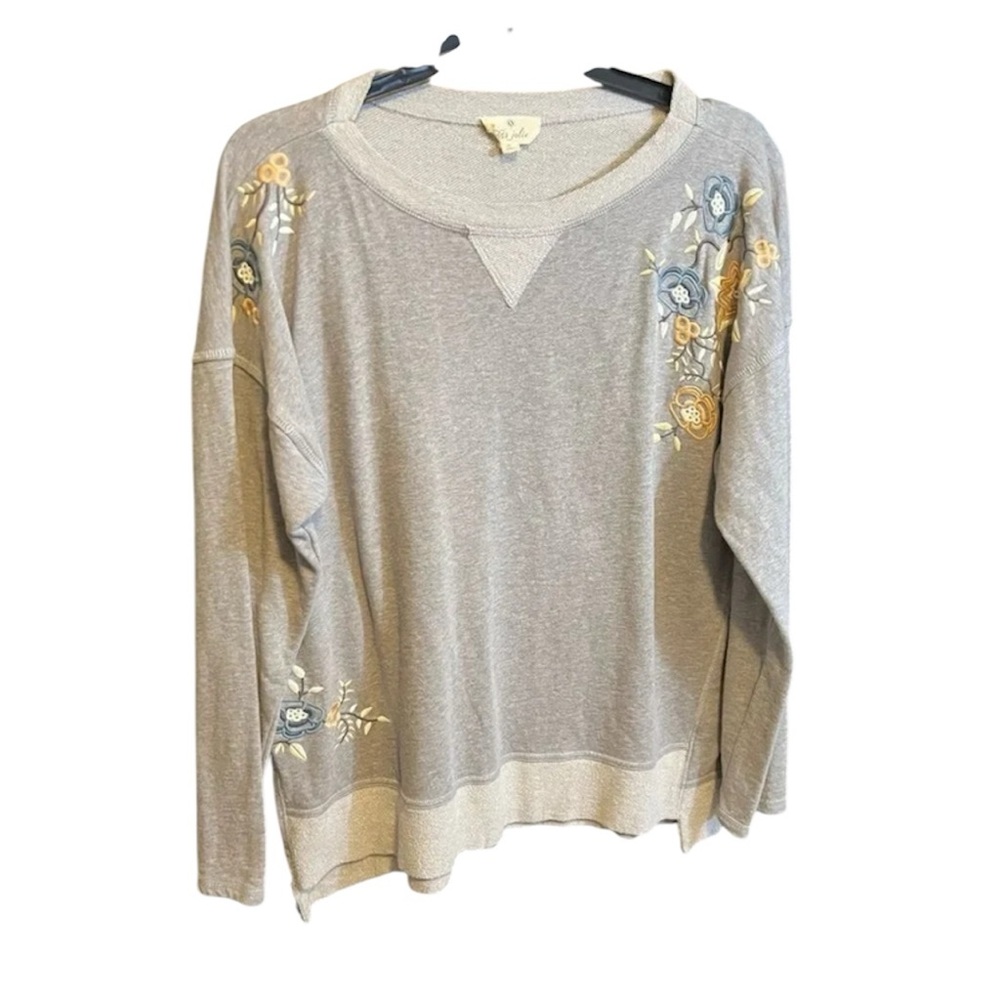 Tres Jolie Embroidered Sweatshirt Size Medium
